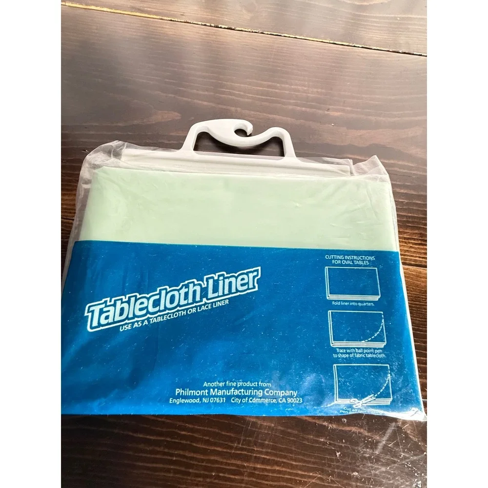 Philmont Tablecloth Liner Oblong 66 x 102 Green Made in USA Vintage New